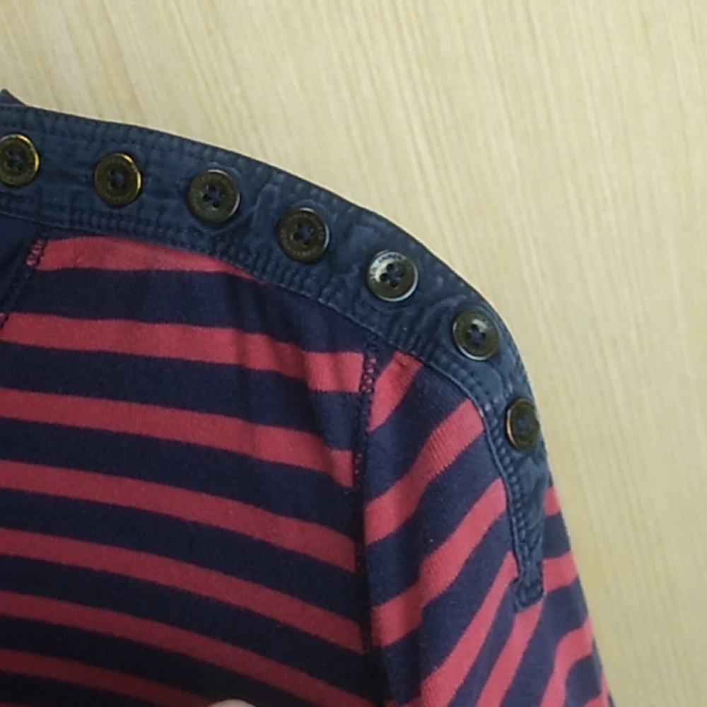 Lauren Ralph Lauren Jeans Co Women's Size 1X Shirt Blue & Red 3/4 sleeve - Picture 3 of 5
